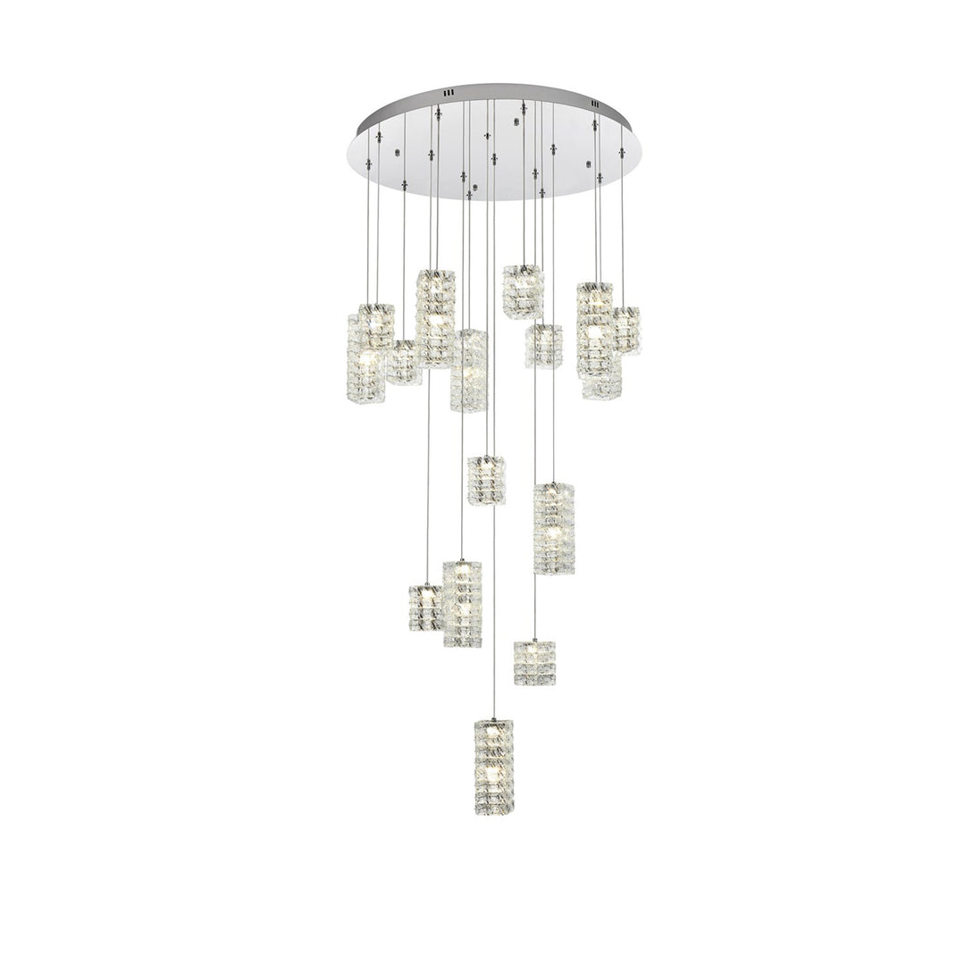 32 Inch Led Pendant In Chrome - View 3 - Joshua Marshal