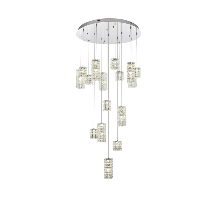 32 Inch Led Pendant In Chrome - View 3 - Joshua Marshal