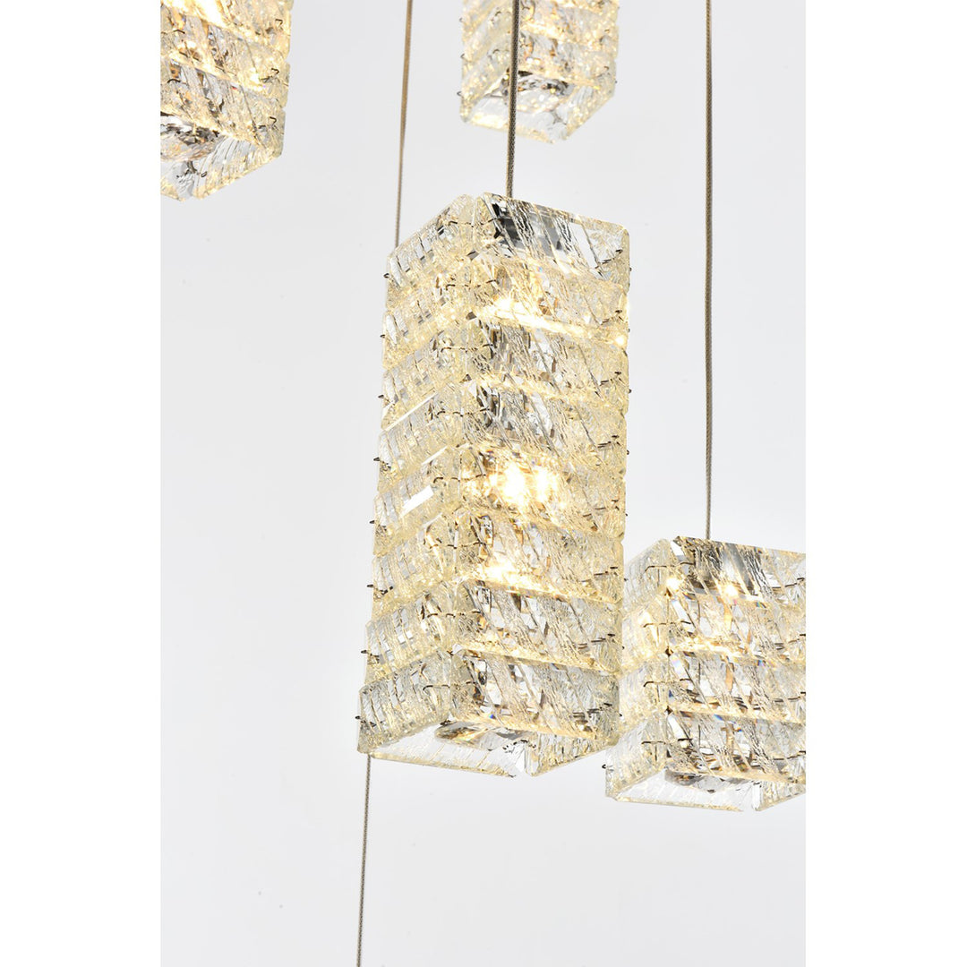 32 Inch Led Pendant In Chrome - View 5 - Joshua Marshal