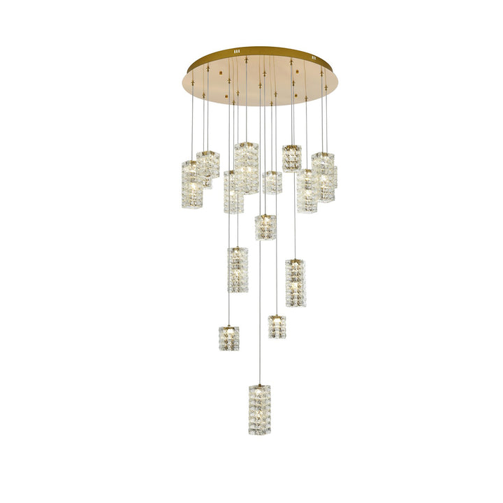32 Inch Led Pendant In Satin Gold - View 3 - Joshua Marshal