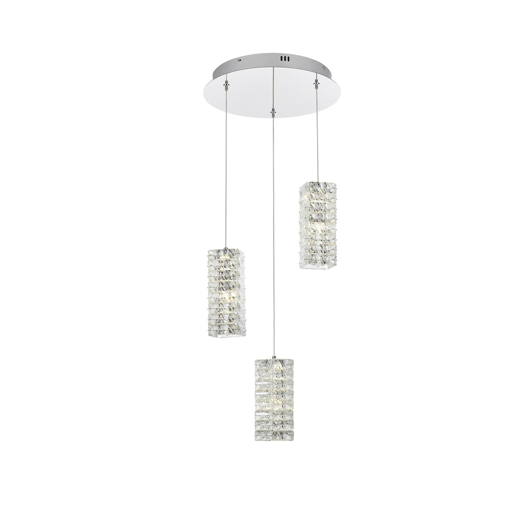 16 Inch Led Pendant In Chrome - View 3 - Joshua Marshal