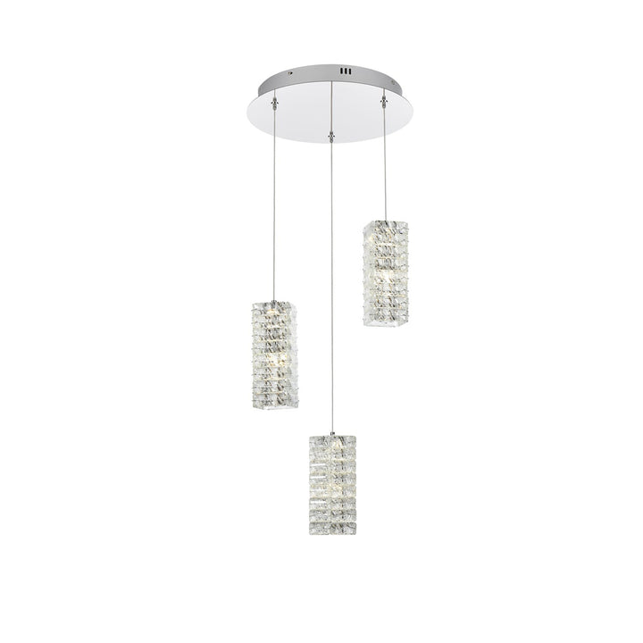 16 Inch Led Pendant In Chrome - View 3 - Joshua Marshal