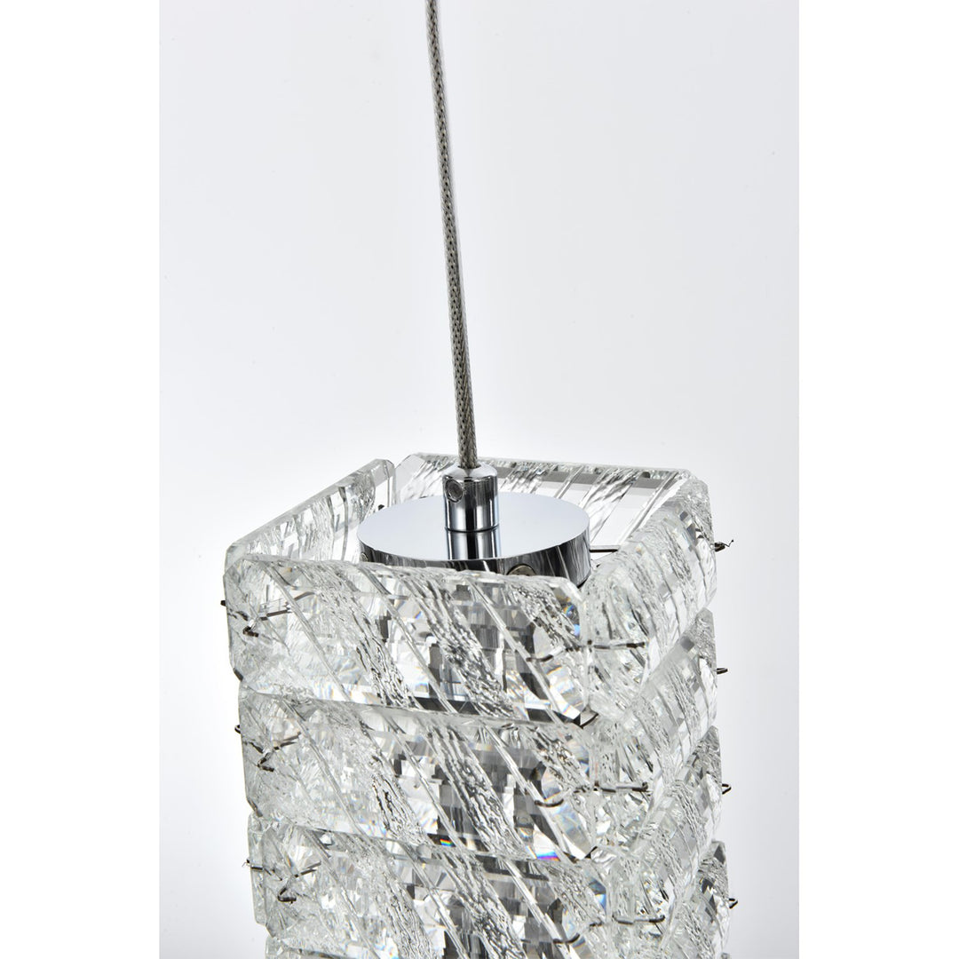 16 Inch Led Pendant In Chrome - View 4 - Joshua Marshal