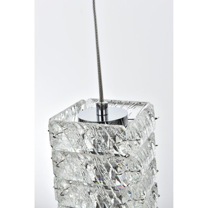 16 Inch Led Pendant In Chrome - View 4 - Joshua Marshal