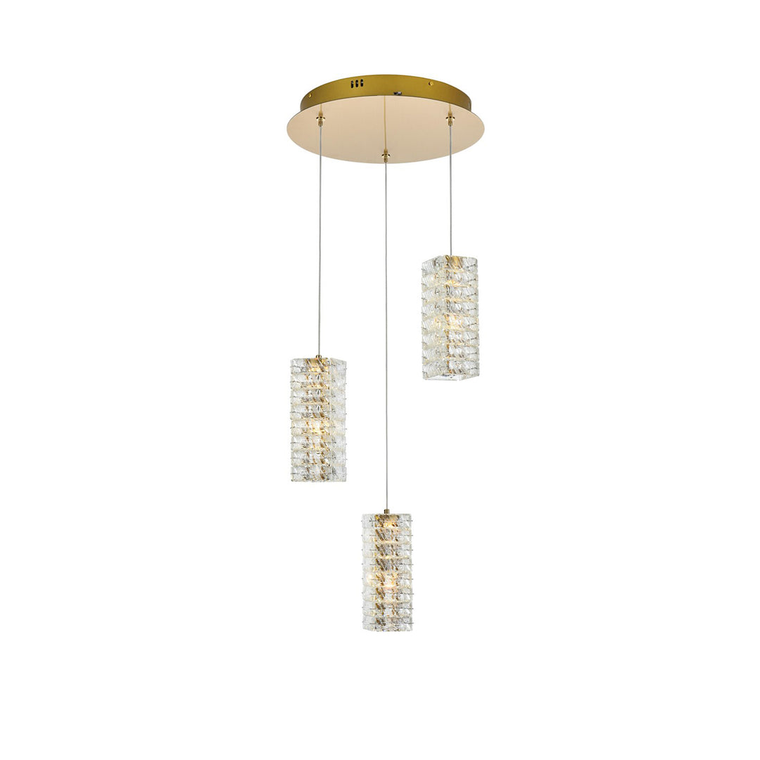 16 Inch Led Pendant In Satin Gold - View 3 - Joshua Marshal