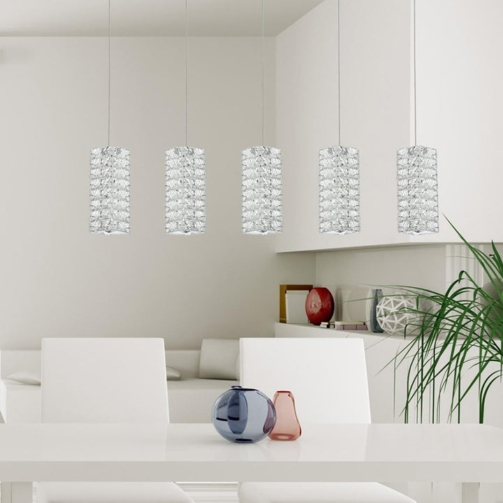 40 Inch Led Pendant In Chrome Chrome Finish - LIGHTING by Joshua Marshal
