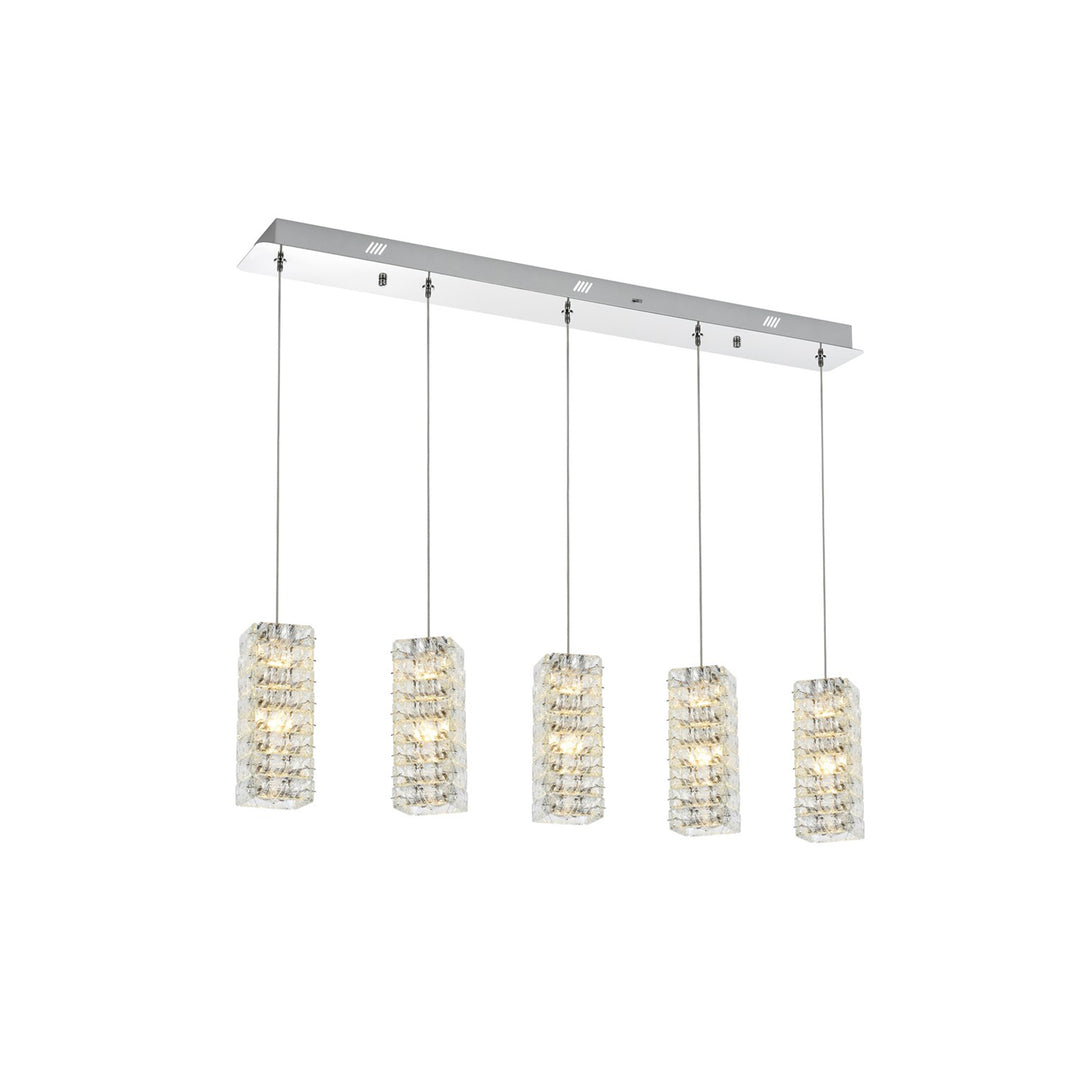 40 Inch Led Pendant In Chrome - View 3 - Joshua Marshal