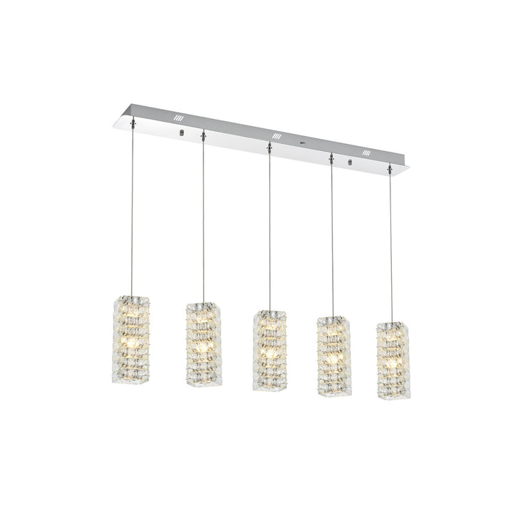 40 Inch Led Pendant In Chrome - View 3 - Joshua Marshal
