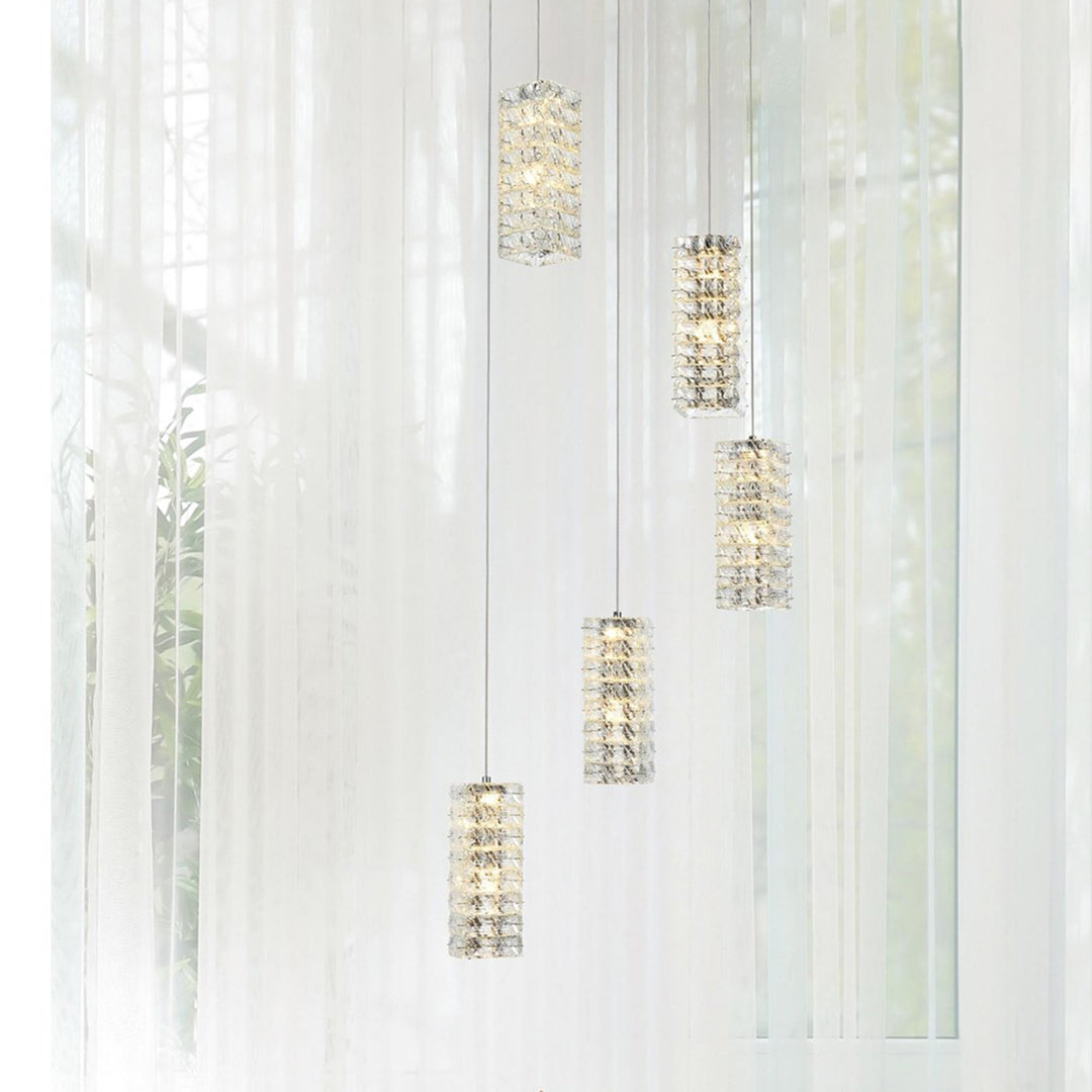 20 Inch Led Pendant In Chrome Chrome Finish - LIGHTING by Joshua Marshal