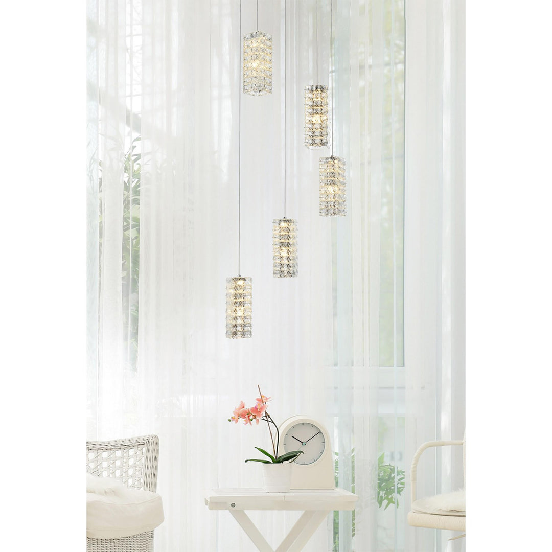 20 Inch Led Pendant In Chrome - View 2 - Joshua Marshal
