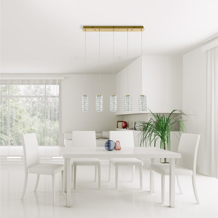 40 Inch Led Pendant In Satin Gold - View 2 - Joshua Marshal