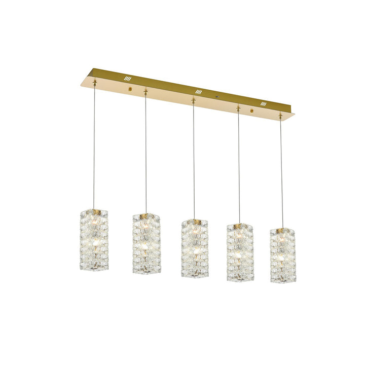 40 Inch Led Pendant In Satin Gold - View 3 - Joshua Marshal