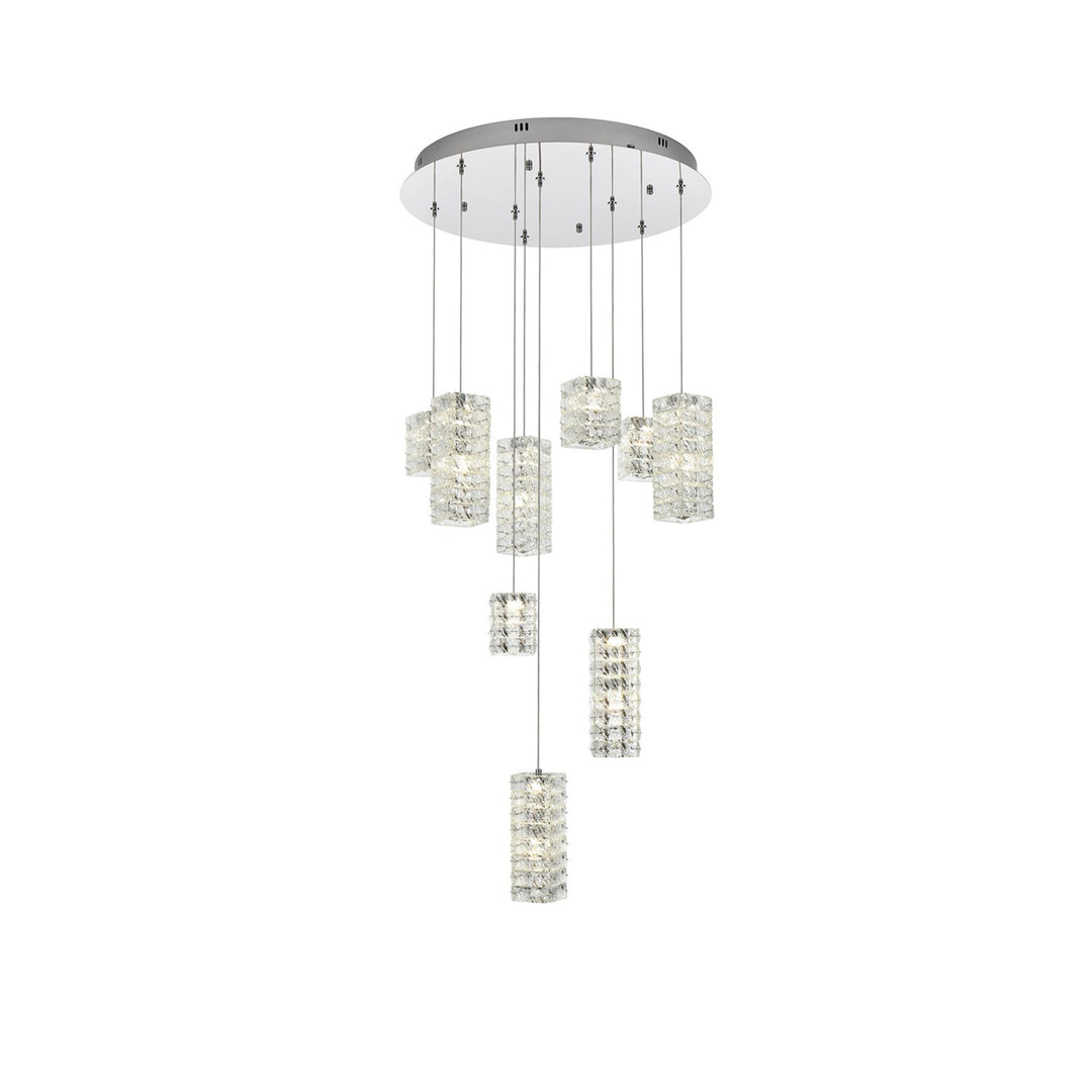 24 Inch Led Pendant In Chrome - View 3 - Joshua Marshal