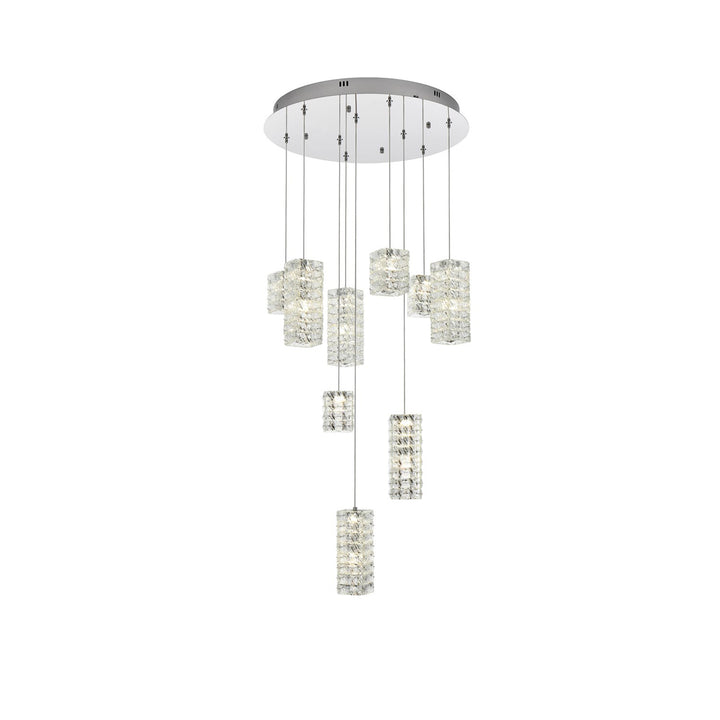 24 Inch Led Pendant In Chrome - View 3 - Joshua Marshal