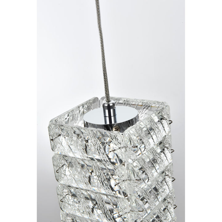 24 Inch Led Pendant In Chrome - View 4 - Joshua Marshal