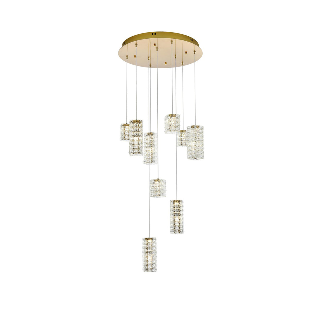 24 Inch Led Pendant In Satin Gold - View 3 - Joshua Marshal