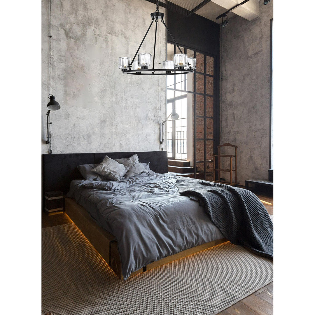 26 Inch Chandelier In Black - View 2 - Joshua Marshal