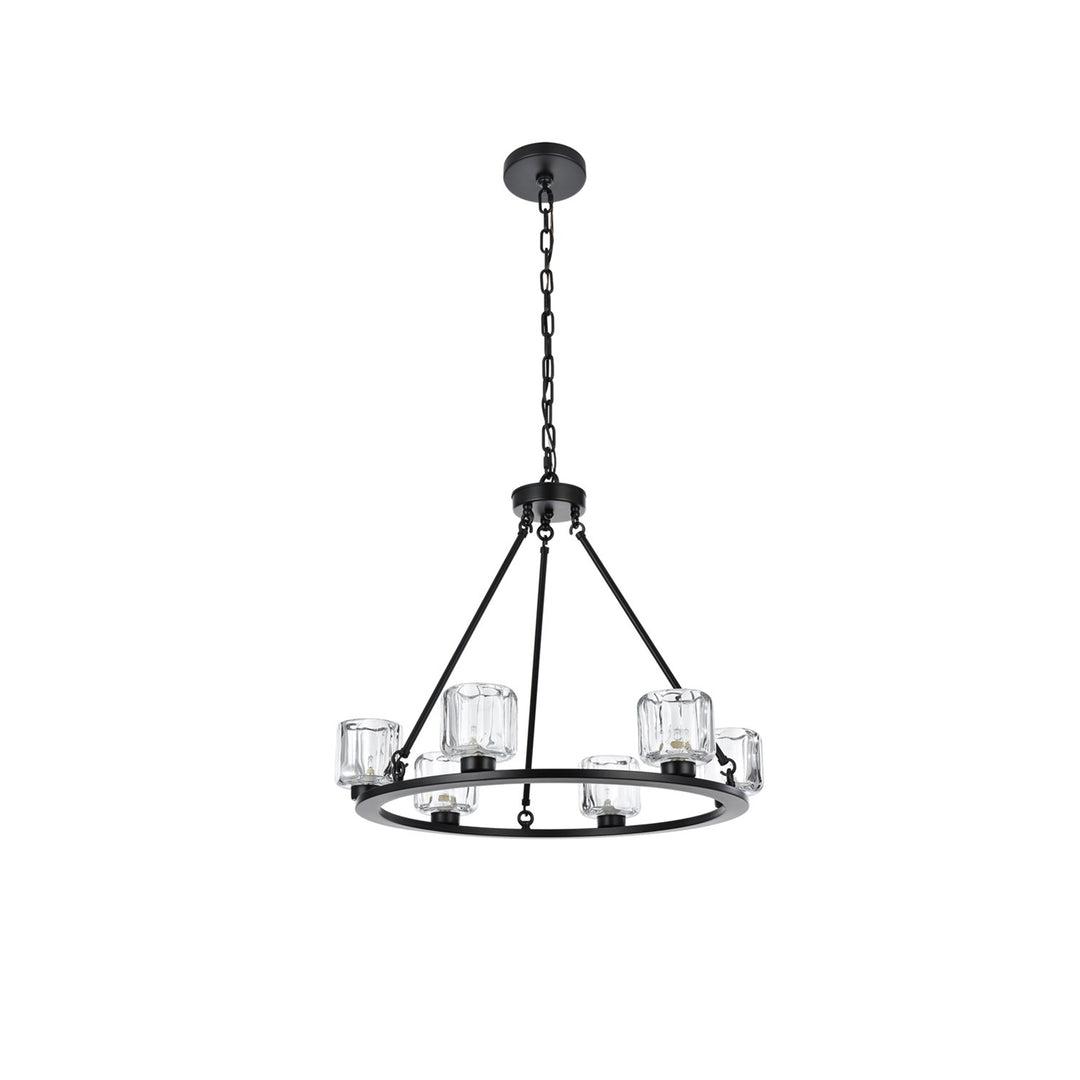 26 Inch Chandelier In Black - View 3 - Joshua Marshal
