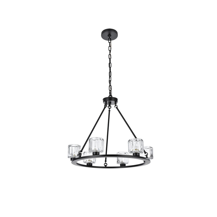 26 Inch Chandelier In Black - View 3 - Joshua Marshal