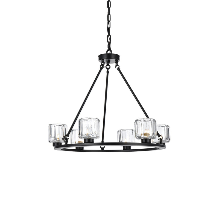 26 Inch Chandelier In Black - View 4 - Joshua Marshal