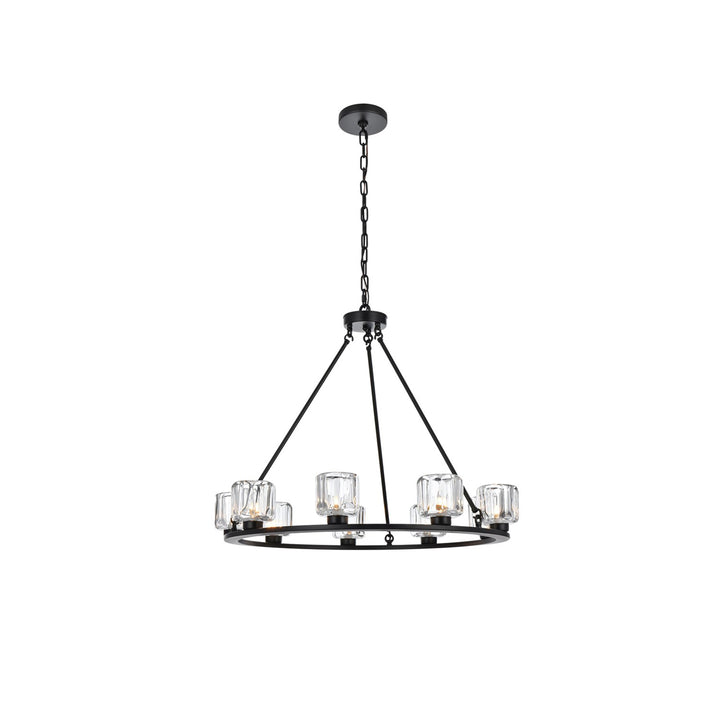 32 Inch Chandelier In Black - View 3 - Joshua Marshal