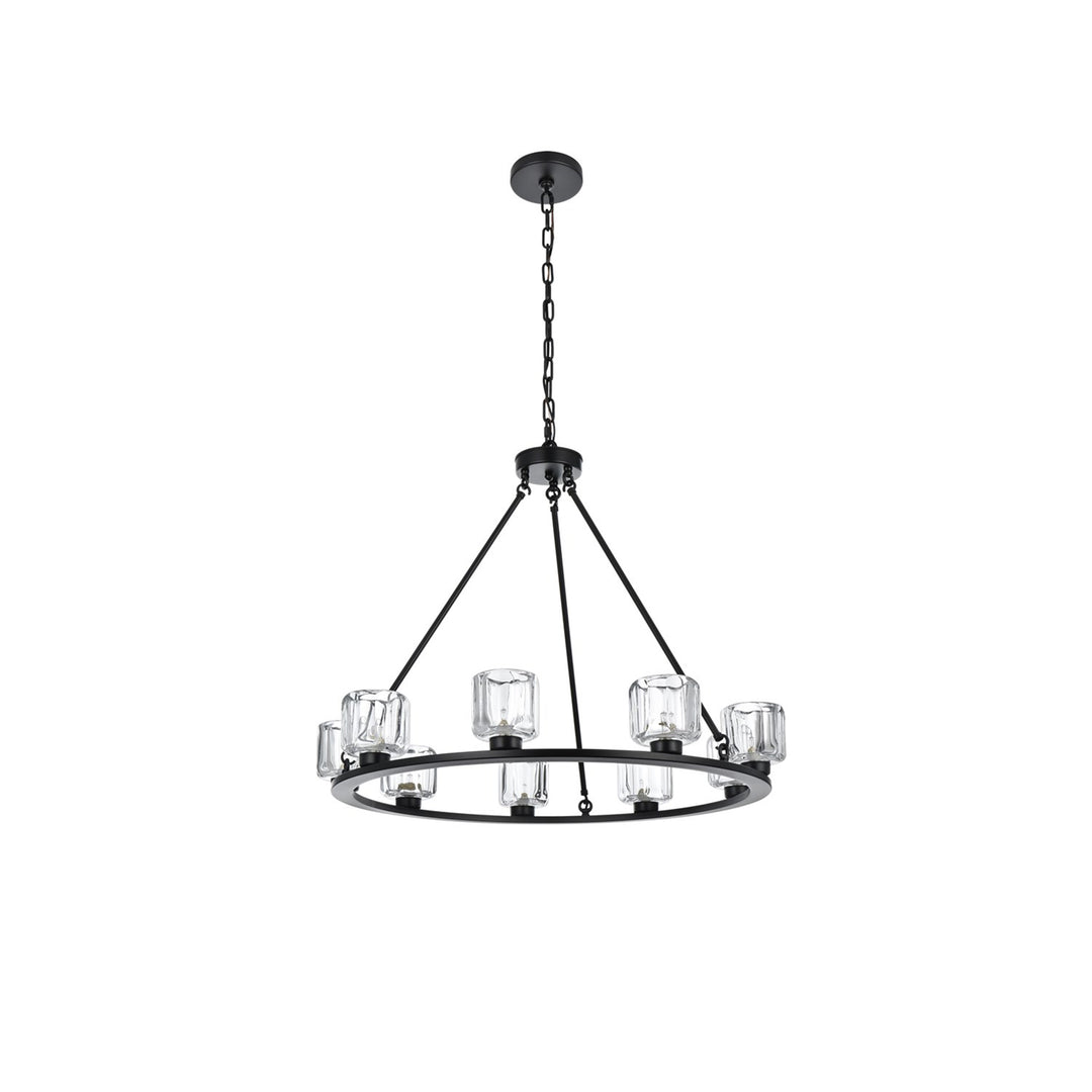 32 Inch Chandelier In Black - View 4 - Joshua Marshal
