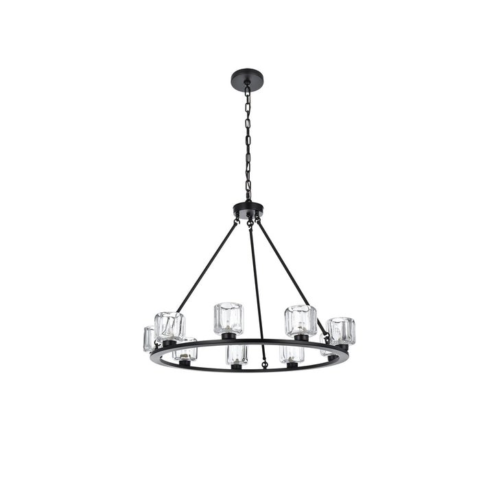 32 Inch Chandelier In Black - View 4 - Joshua Marshal