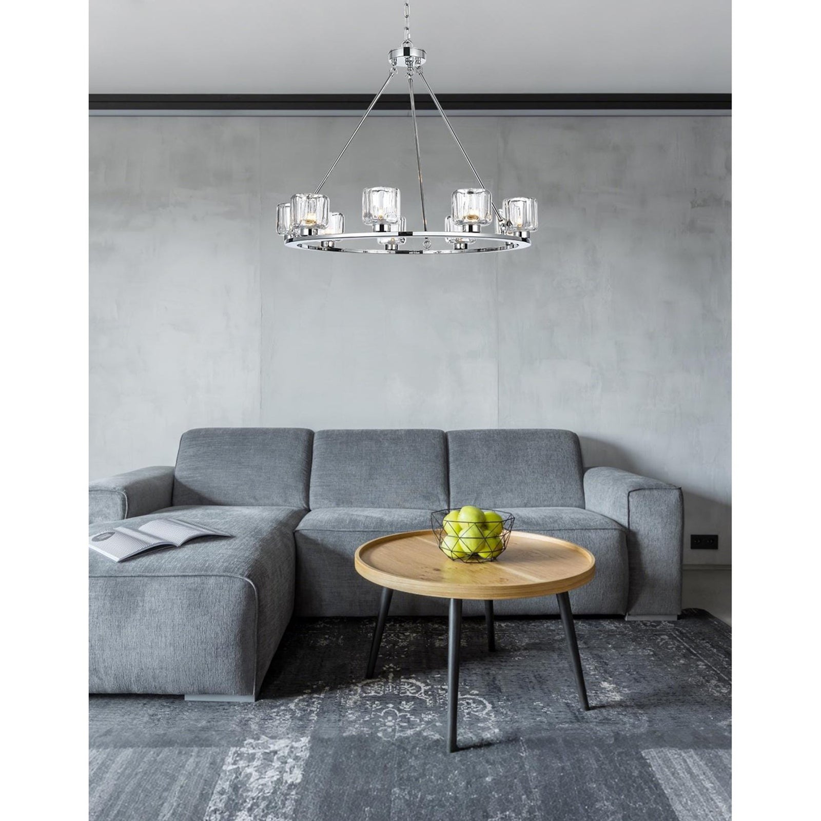 32 Inch Chandelier In Chrome - View 2 - Joshua Marshal