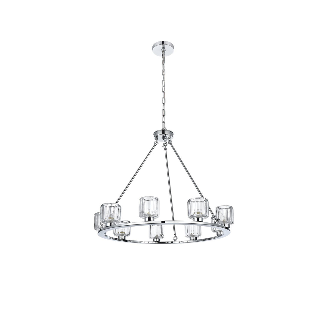32 Inch Chandelier In Chrome - View 3 - Joshua Marshal