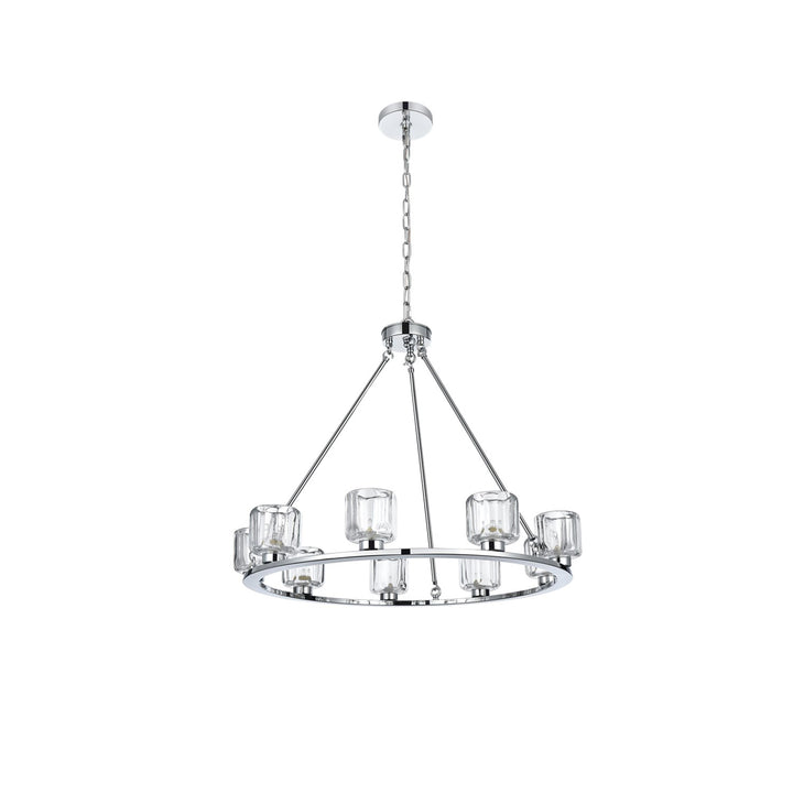 32 Inch Chandelier In Chrome - View 3 - Joshua Marshal