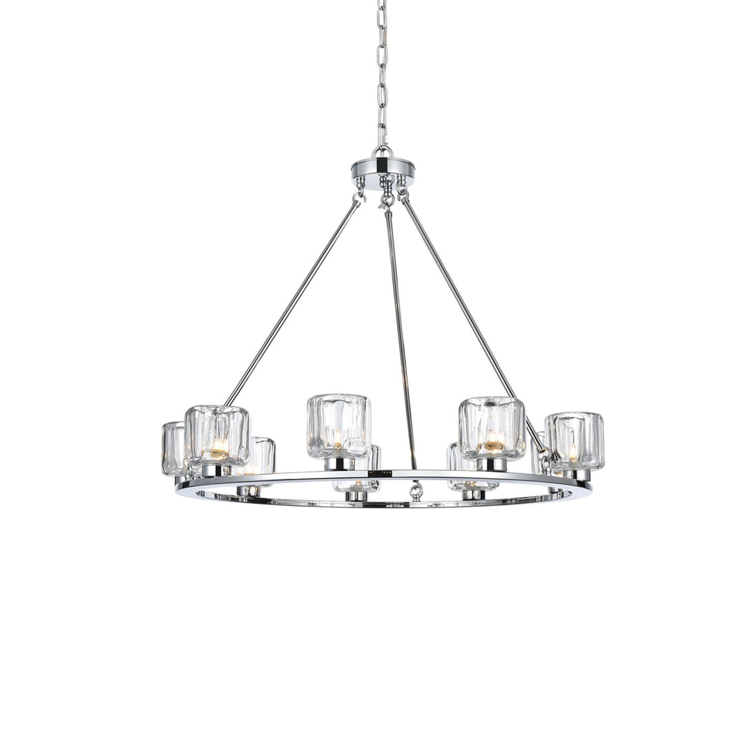 32 Inch Chandelier In Chrome - View 4 - Joshua Marshal