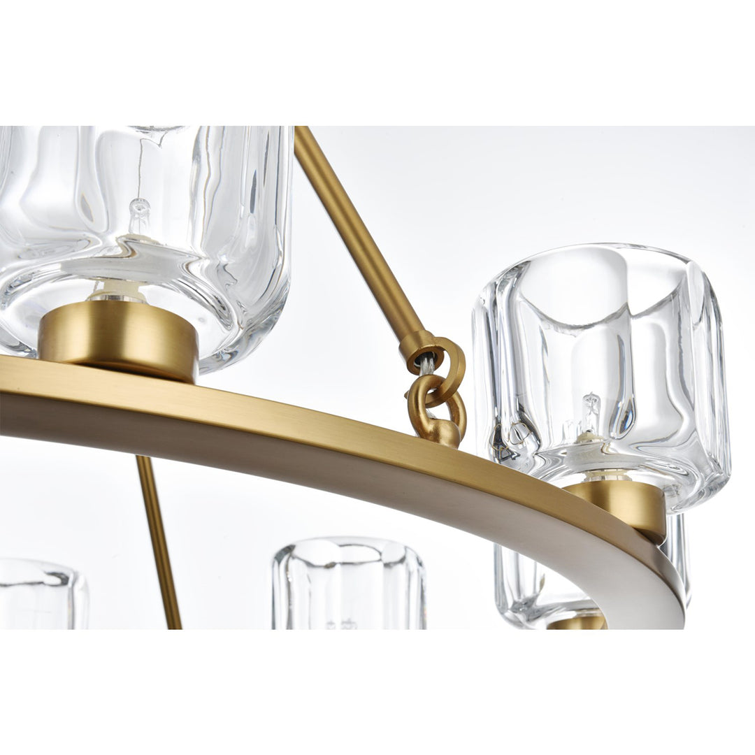 32 Inch Chandelier In Satin Gold - View 5 - Joshua Marshal