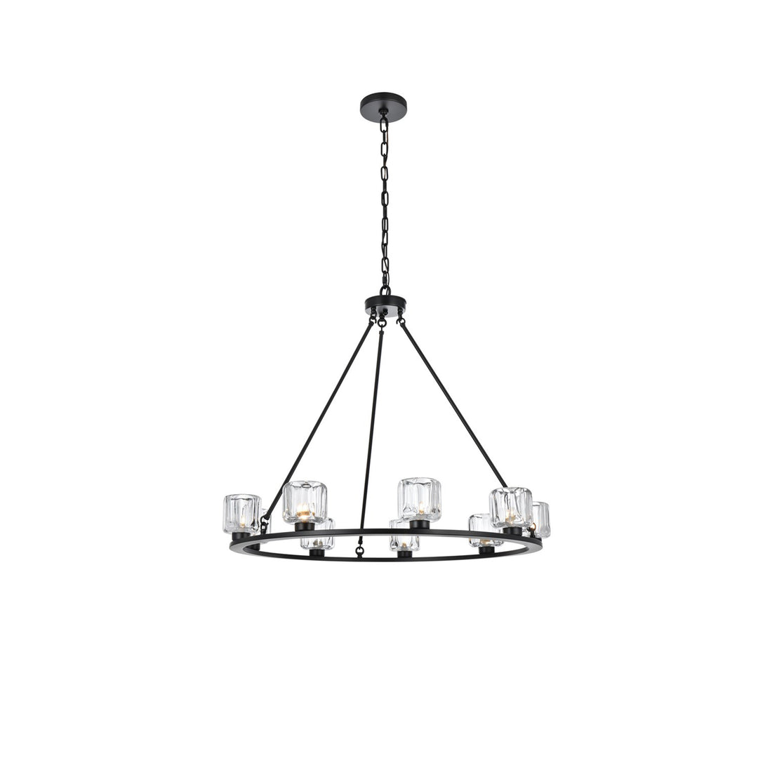 36 Inch Chandelier In Black - View 3 - Joshua Marshal