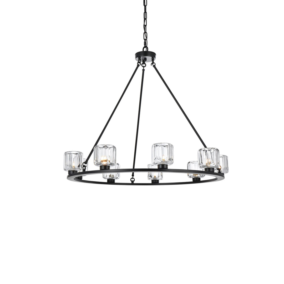 36 Inch Chandelier In Black - View 4 - Joshua Marshal