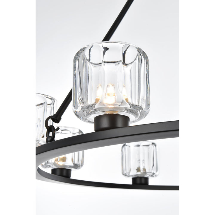36 Inch Chandelier In Black - View 5 - Joshua Marshal