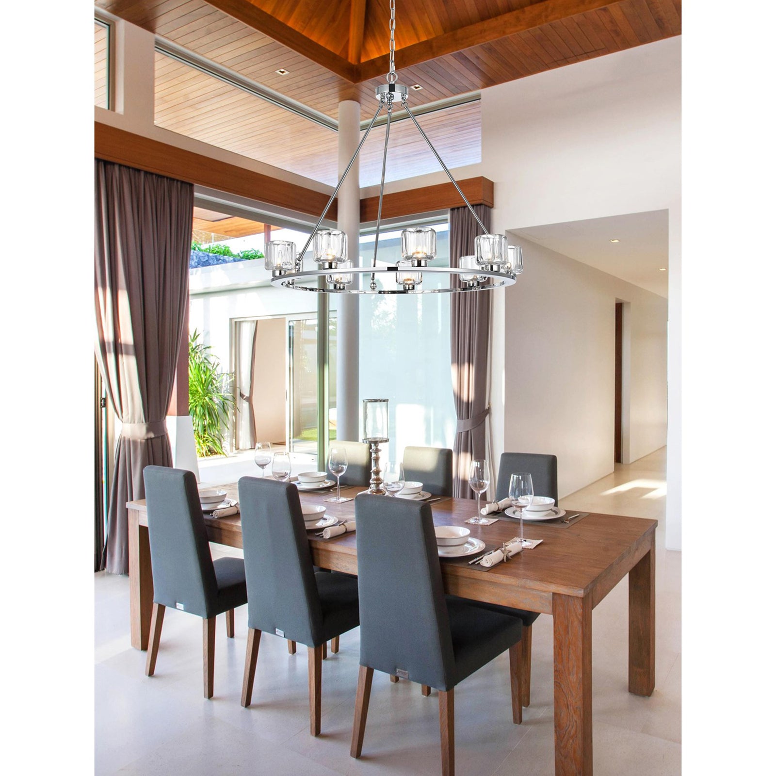 36 Inch Chandelier In Chrome - View 2 - Joshua Marshal