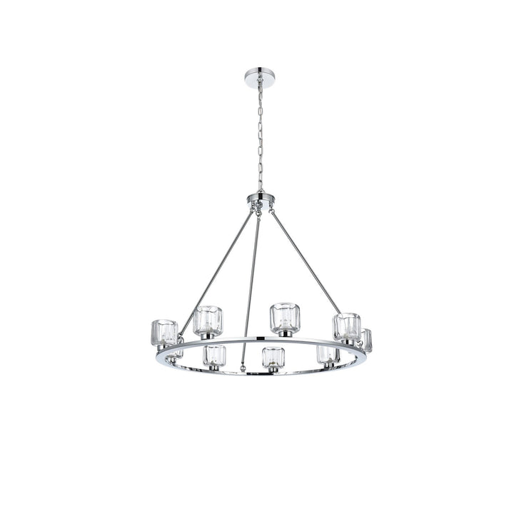 36 Inch Chandelier In Chrome - View 3 - Joshua Marshal
