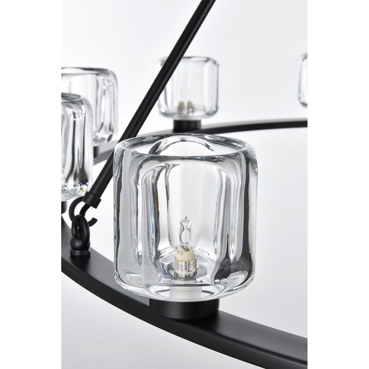 48 Inch Chandelier In Black - View 5 - Joshua Marshal