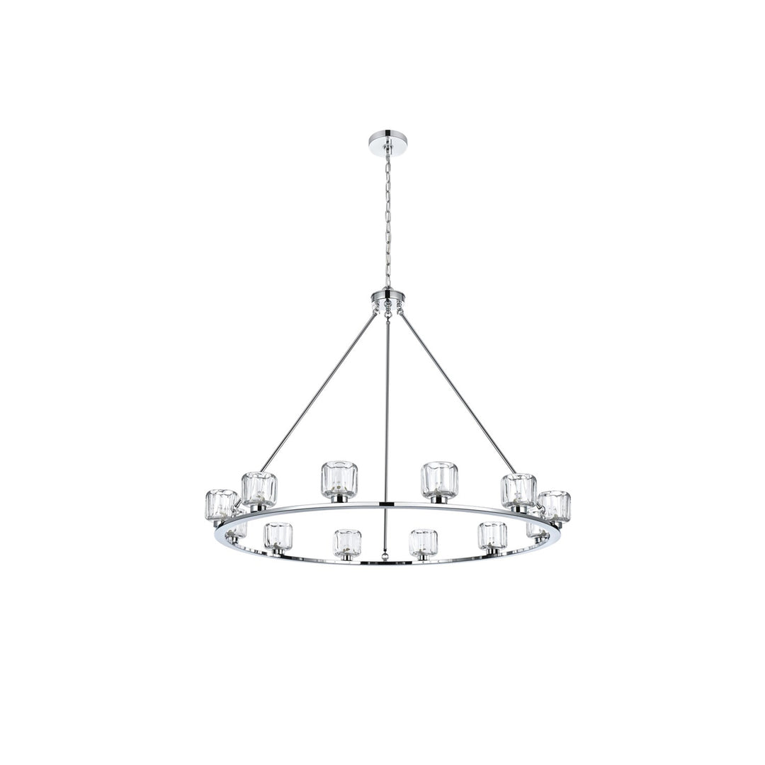 48 Inch Chandelier In Chrome - View 3 - Joshua Marshal