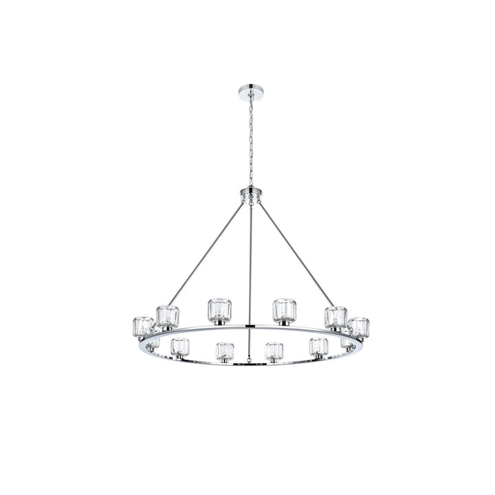 48 Inch Chandelier In Chrome - View 3 - Joshua Marshal