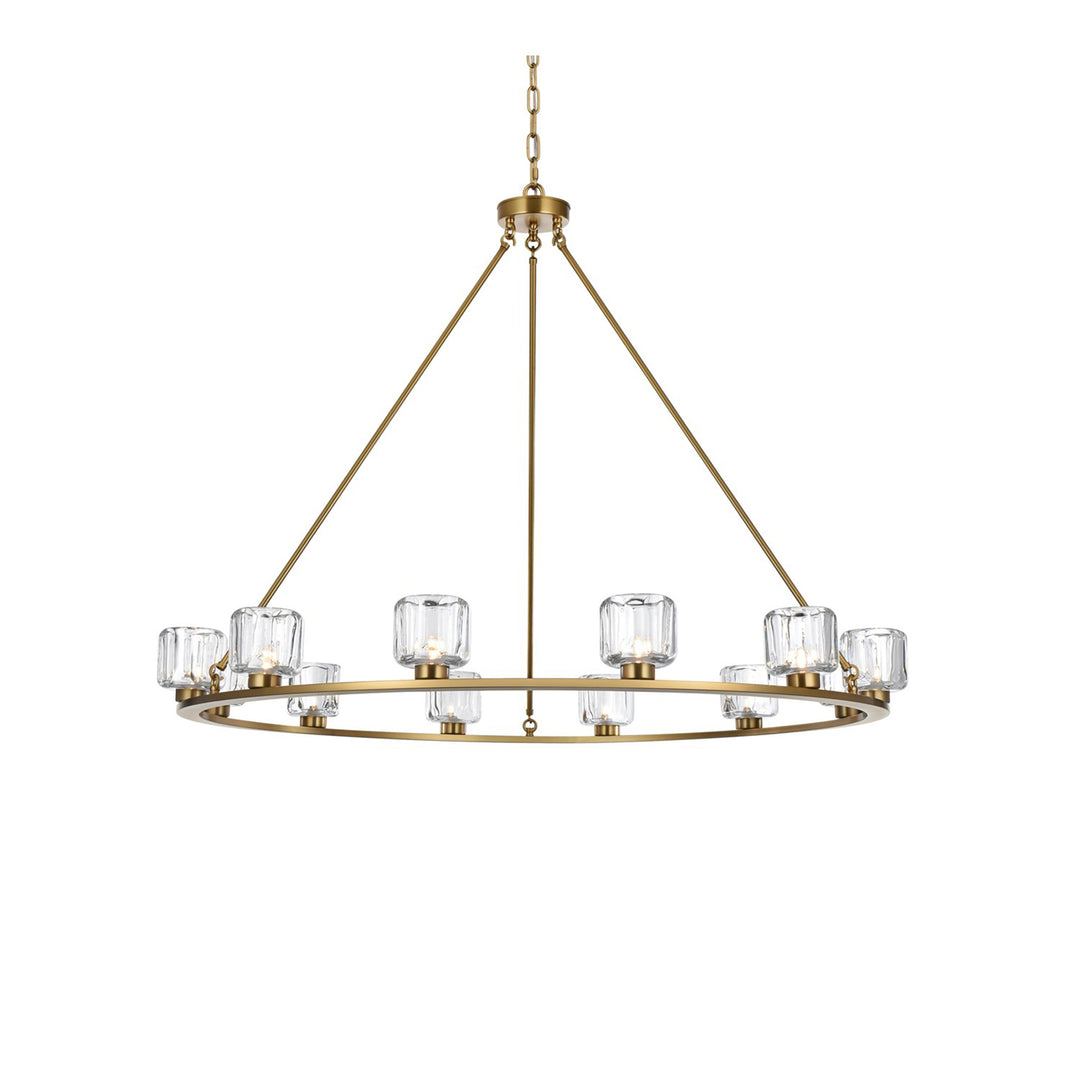 48 Inch Chandelier In Satin Gold - View 4 - Joshua Marshal