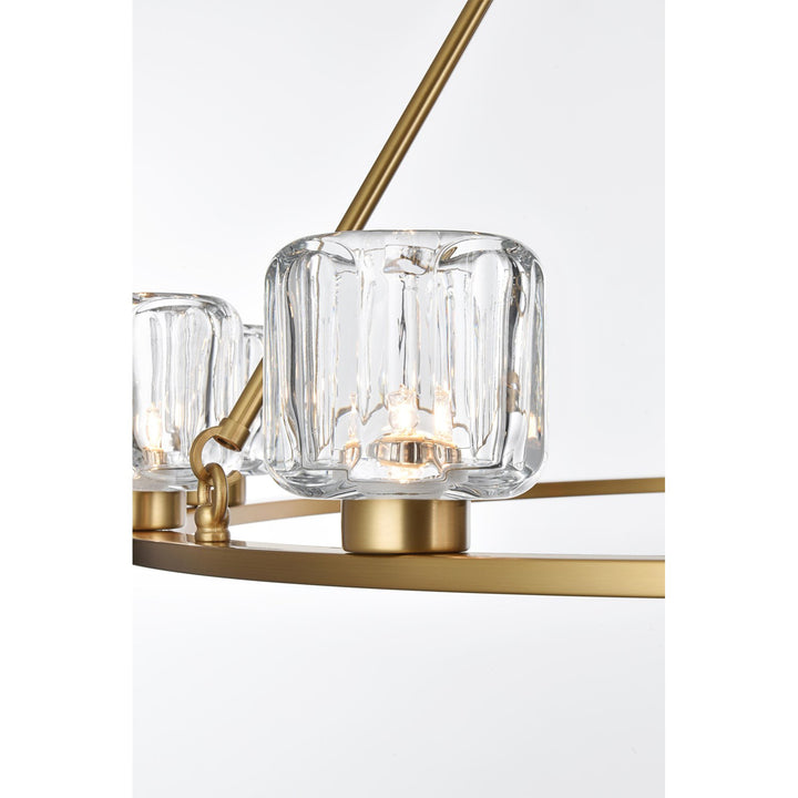 48 Inch Chandelier In Satin Gold - View 5 - Joshua Marshal