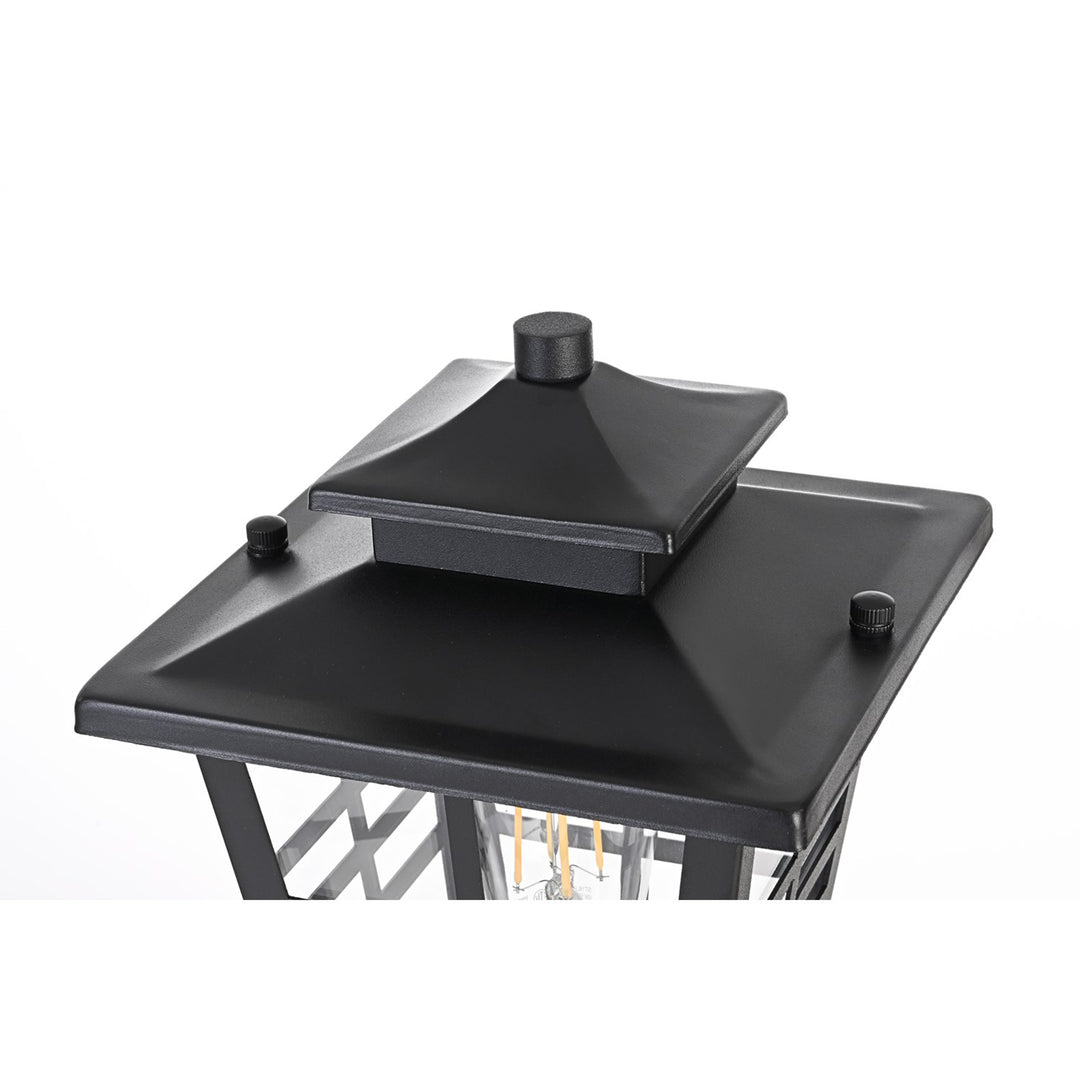7 Inch Outdoor Post Light In Black - View 5 - Joshua Marshal