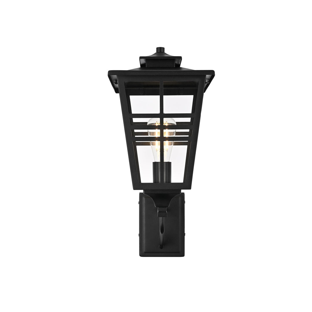 8.5 Inch Outdoor Wall Sconce In Black - View 3 - Joshua Marshal