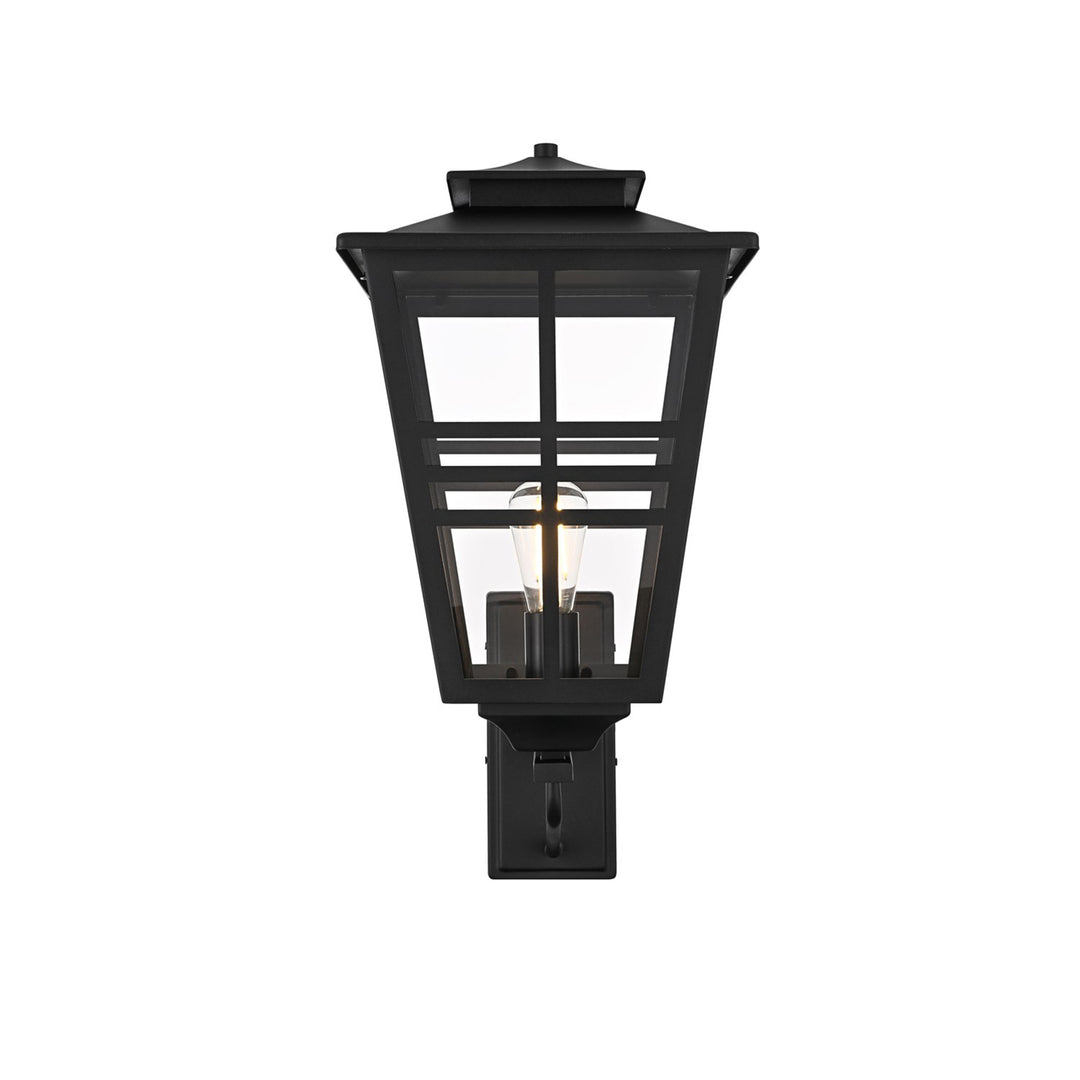 12 Inch Outdoor Wall Sconce In Black - View 3 - Joshua Marshal