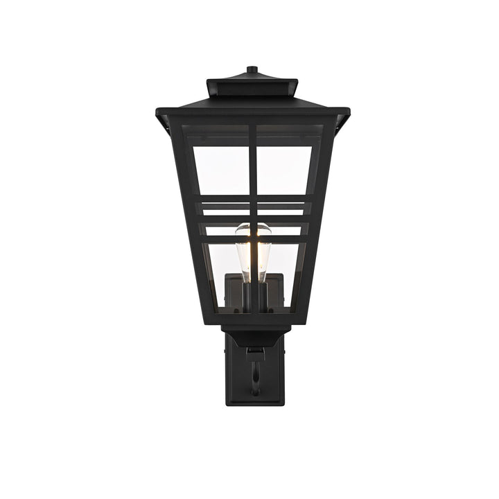 12 Inch Outdoor Wall Sconce In Black - View 3 - Joshua Marshal