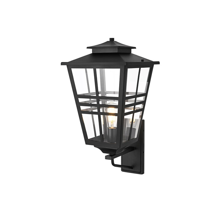 12 Inch Outdoor Wall Sconce In Black - View 4 - Joshua Marshal