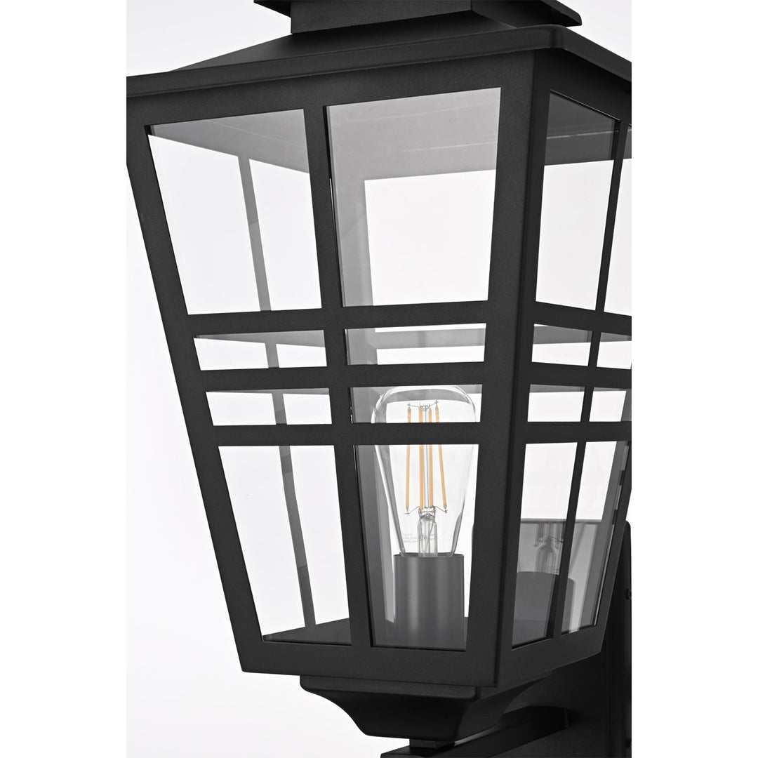 12 Inch Outdoor Wall Sconce In Black - View 5 - Joshua Marshal