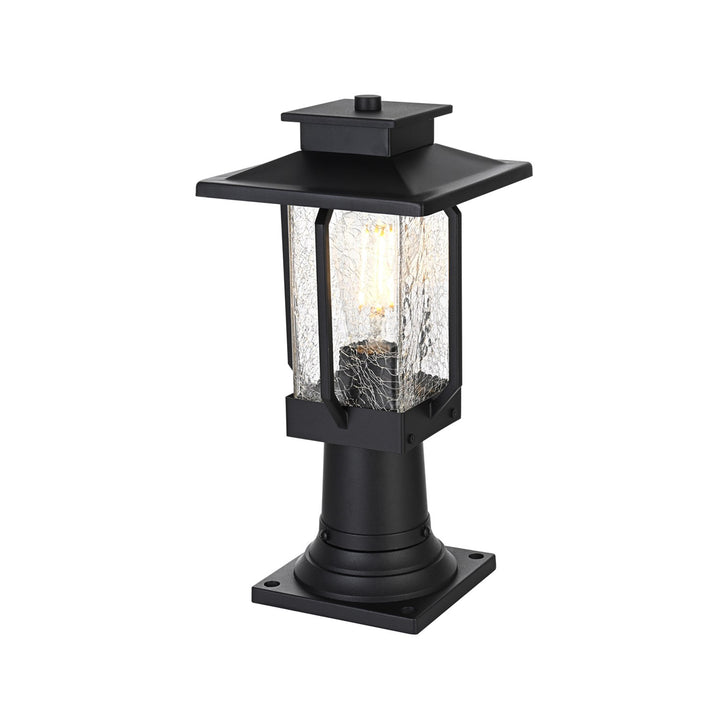 7 Inch Outdoor Post Light In Black - View 4 - Joshua Marshal