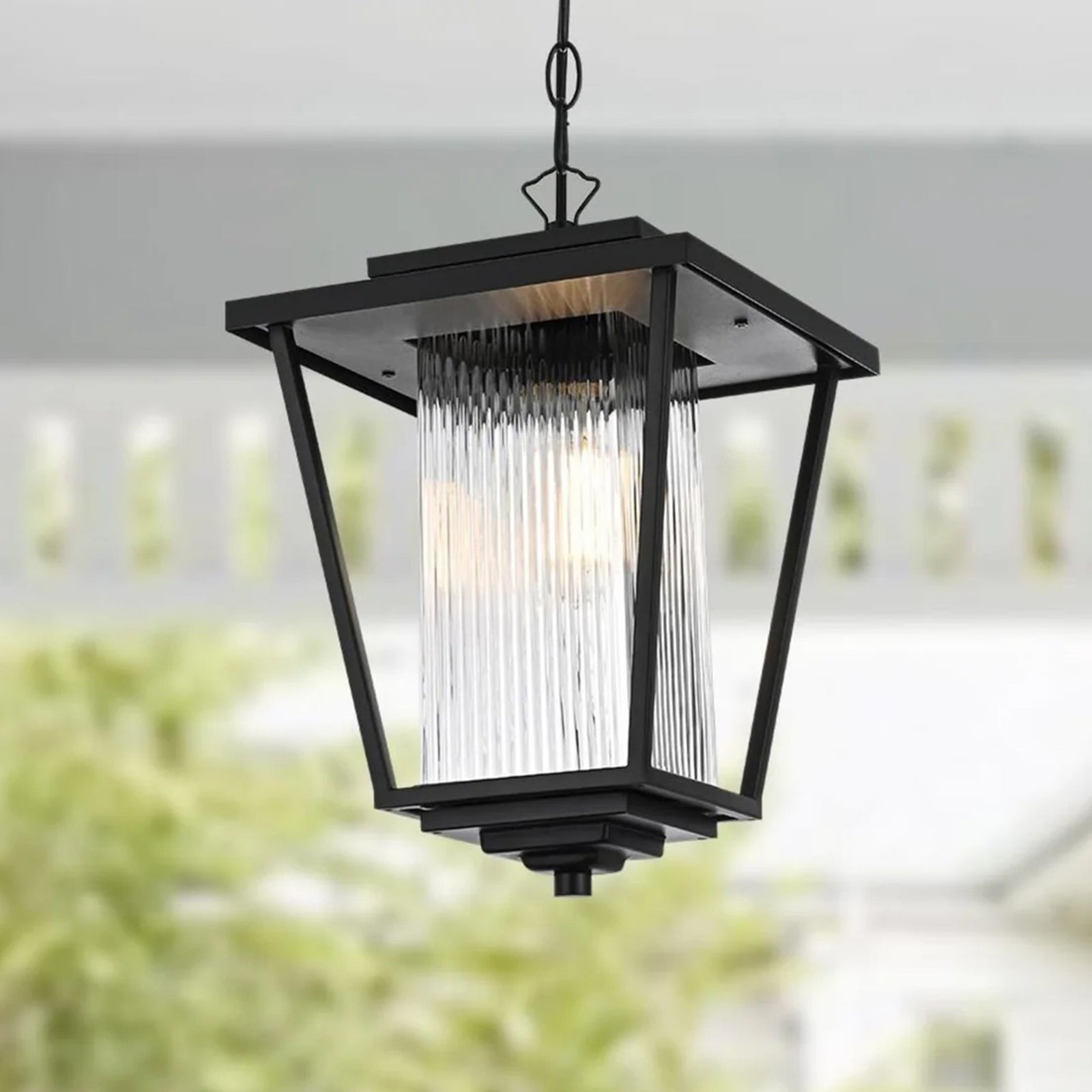 10 Inch Outdoor Pendant In Black Black Finish - LIGHTING by Joshua Marshal